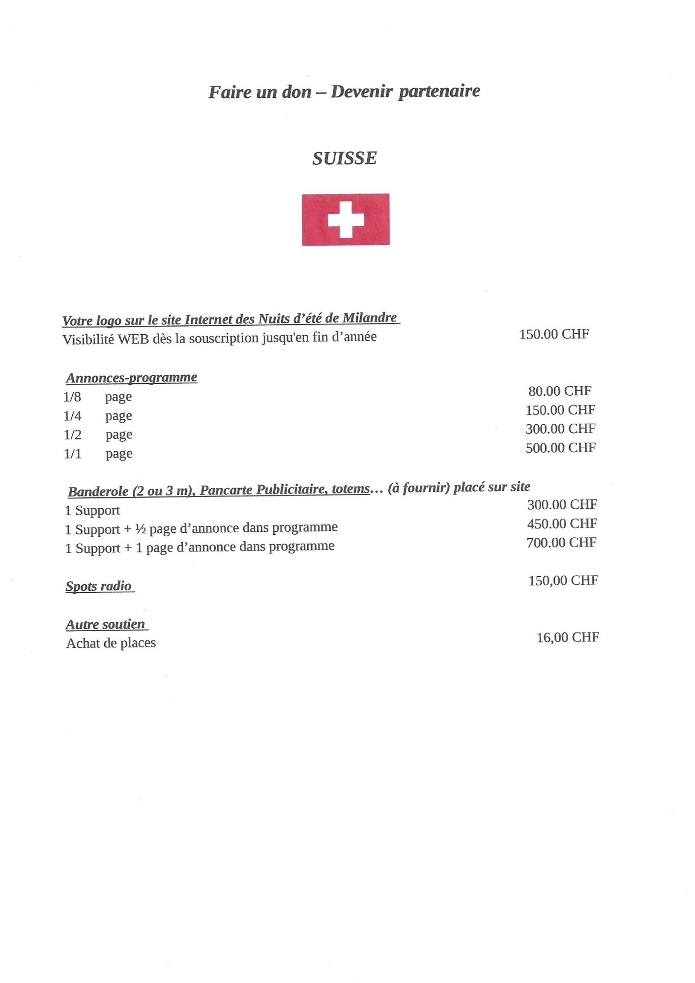 Partenaire Suisse